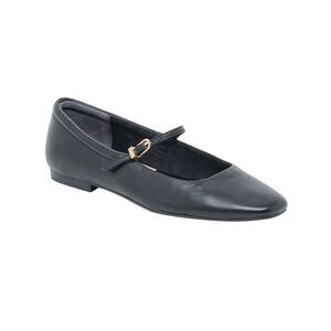 Dolce Vita Black Flats with Gold Buckle